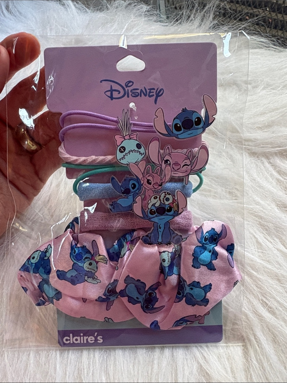 Disney x Claire’s- Pink and Blue Stitch Hair Accessory Set